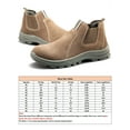 thumbnail image 2 of Woobling Men Work Bootie Steel Toe Protection Boot Slip Resistant Boots Scald Proof Safety Shoe Outdoor Working Shoes Brown 7, 2 of 9
