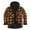 Yellow, variant on HAiming Mens Fleece Lined Plaid Jackets Coat Drawstring Hood Button Casual Long Sleeve Outwear with Pockets