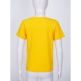 thumbnail image 5 of TSSOE Boys Solid Color Short Sleeve T-shirt Kids Summer Casual Crewneck Tee Tops for Outdoor Playwear Yellow 110, 5 of 7