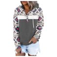 thumbnail image 1 of Gibobby Sudadera con cierre mujer, Sudadera de manga larga casual con estampado de corazón y bolsillo para mujer(Gris,XG), 1 of 5