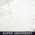 thumbnail image 7 of Walensee Non-Slip Bathroom Rugs Chenille Soft Striped Plush Bath Mat, 32" x 20", White, 7 of 7