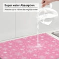 thumbnail image 5 of Fuzoiu Snowflake pink backgrounds Print Absorbent, Reversible Microfiber Dish Drying Mat for Kitchen, Dish Drying Pad for Dishes, Utensils, Pots and Pans, Extra Large 18 Inch x 24 Inch, 5 of 7