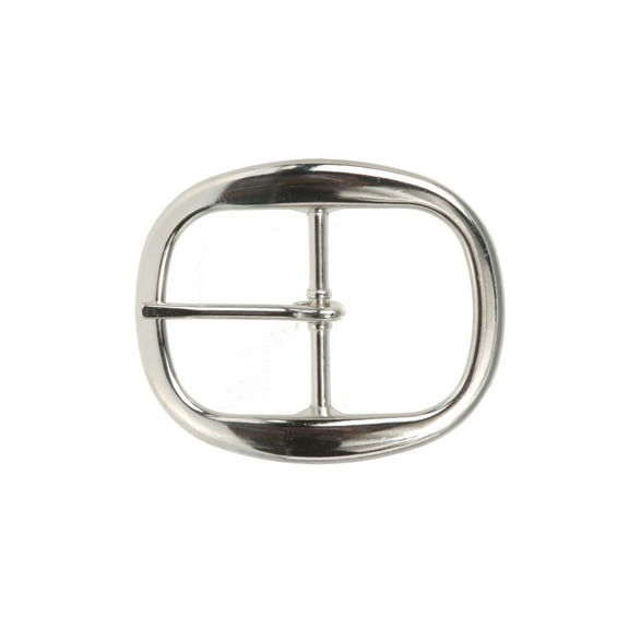 1 1/2 Inch Nickel Free Center Bar Single Prong Oval Belt Buckle