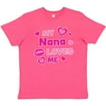 thumbnail image 3 of Inktastic Valentine's Day My Nana Loves Me Hearts and Lips Youth T-Shirt, 3 of 5