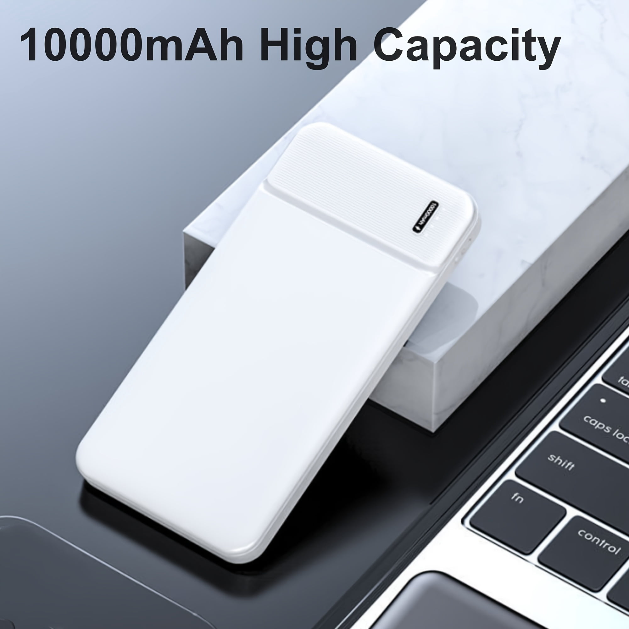 Portable 10000mAh Power Bank with PD 22.5W QC3.0 Fast Charging, Backup Charger for Smartphones, Tablets, Heated Clothes and USB Devices. Perfect Gift for Men and Women.