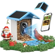 isYoung Bird Feeder with Camera, 4K HD AI Identify Bird Species, Smart Solar-Powered Bird Feeder, Auto Capture Bird & Motion Detection for Watching, Camera Bird Feeders Gift for Bird Lovers
