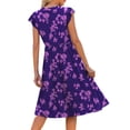 thumbnail image 5 of Fantaslook Summer Dresses for Women Ruffle Sleeve V Neck Midi Dresses Fashion Casual Flowy Vacation Sundress, 5 of 10