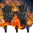 thumbnail image 1 of Xihbxyly Guantes Ignífugos para Barbacoa, Aislamiento Térmico de Hasta 400 °C, Agarre de Goma Antideslizante, Flexibilidad Cómoda, Uso En Interiores y Exteriores, Opciones de Color Rojo, Negro y Azul, 1 of 6