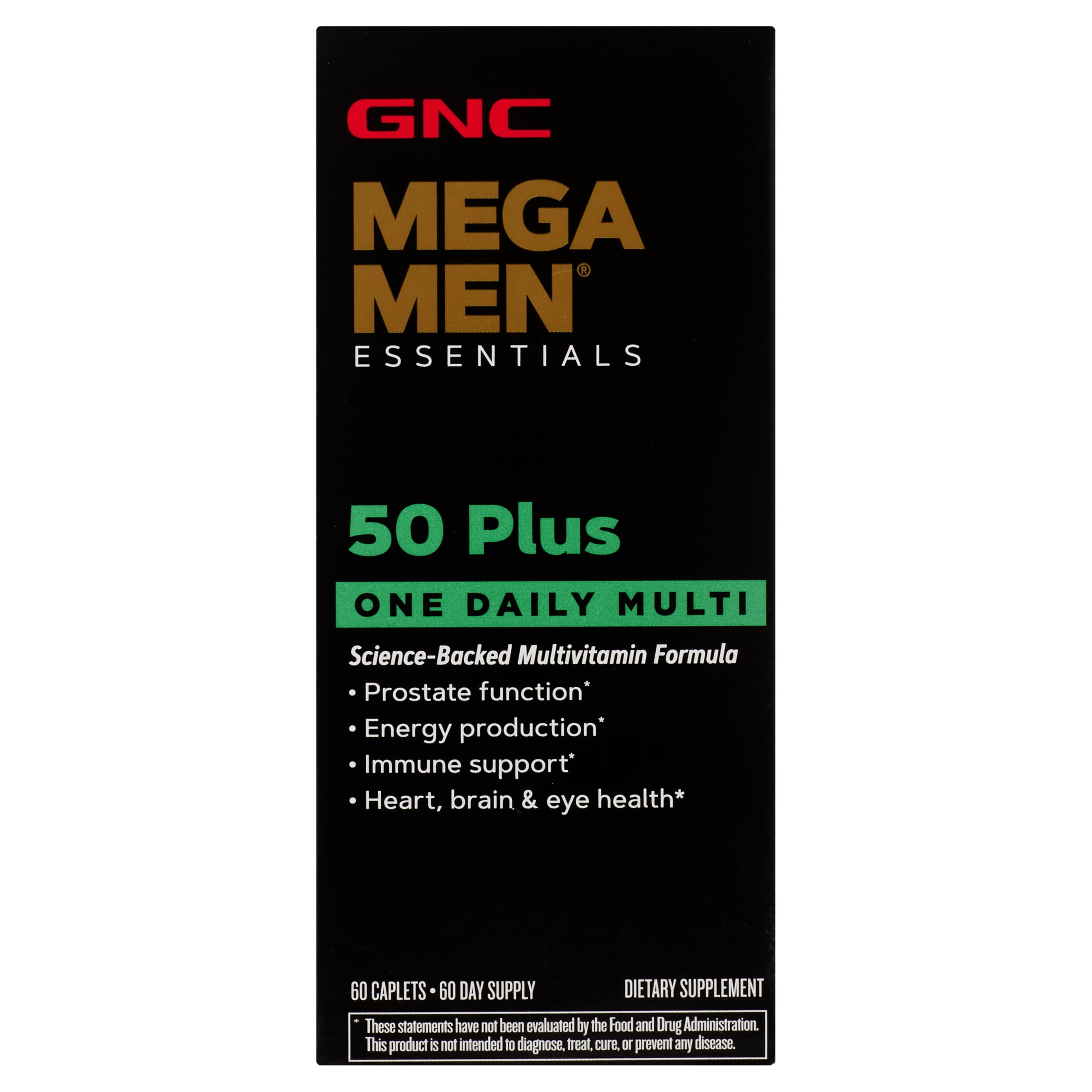 Gnc Mega Men® 50 Plus One Daily Multivitamin 60 Tablets Vitamin And Mineral Support 