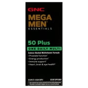 GNC Mega Men 50-Plus One Daily Multivitamin, 60 Tablets, Vitamin and Mineral Support