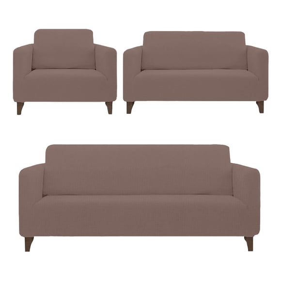 Juego de Protector Cubre Sala Elástico Strech Fit. Renueva tu Sala sin gastar más. Juego Completo: Incluye Protectores de Sofá de 1, 2 y 3 plazas.