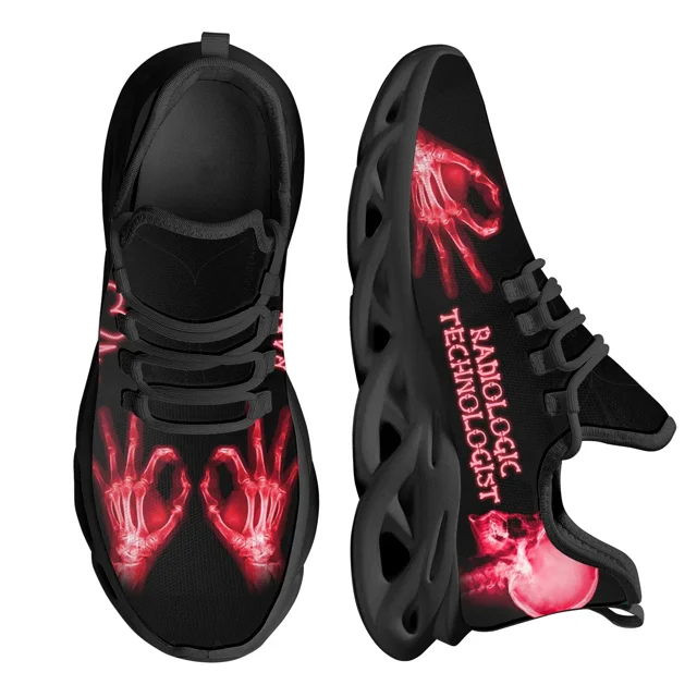 Zapatillas deportivas para hombre, zapatos de tecnólogo radiológico con estampado azul, informales, ligeras, planas, calzado para hombre