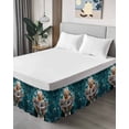 thumbnail image 3 of Dog in Toilet Ruffle Bed Skirt California King Size Funny Animal Adjustable Elastic Dust Bed Skirts Wrap Around Bedskirt Wrinkle Free Easy Fit with 18 Inch Drop, 3 of 8
