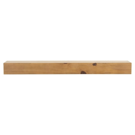

Mantels Direct Dakota 48 Inch Golden Pecan Floating Pine Wood Fireplace Mantel Shelf