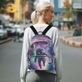 thumbnail image 7 of FORMRS Mini Backpack Purse for Women Travel Daypack Casual Shoulder Bag, Astronaut Pattern, 7 of 7