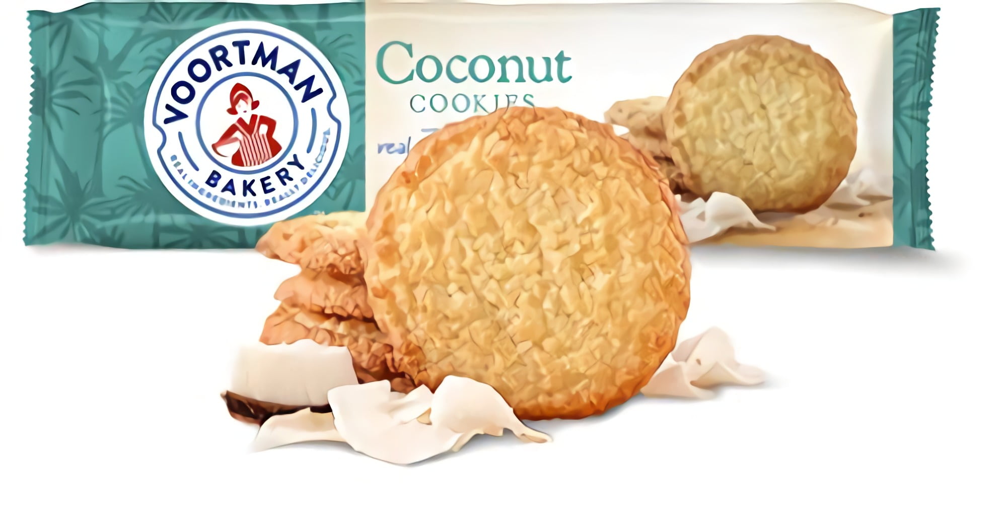 Voortman Bakery Coconut Cookies, 12.3 oz., Pack of 4