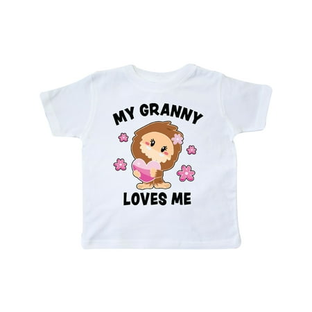 

Inktastic My Granny Loves Me with Bigfoot Gift Toddler Toddler Girl T-Shirt