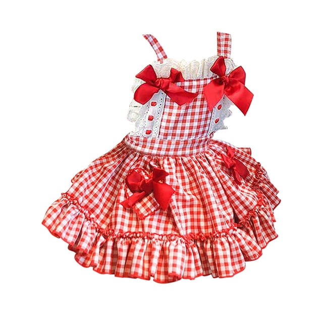 RIJOPUTY Toddler White Dress Dance Dress Little Girl Red Dress Baby Girl 6-9 Months Clothes Faldas Negras Para Niñas Pijamas De Princesas Para Girl Baby Clothes Vestido De Bebe Niña Baby Under 5