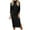 Black, variant on ZZwxWA Womens Knitted Sweater Skirt Two Piece Set Slim Elegant Tops Female Sweater Skirts Suits Office Lady Knitting Outfit