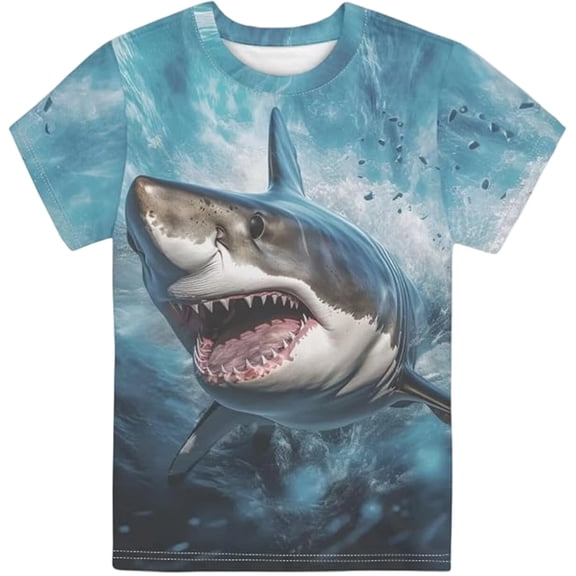 Bainana Boys Short Sleeve Shirts Graphic Print Breathable Button Tops Big Kids Summer Shirts