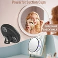 thumbnail image 4 of 5" 40x Magnifying Makeup Mirror with Suction Cup,Compact Travel Size Vanity Mirror with Ring,40X Powerful+ Magnification Concave Mirror for Detailed Checking,Mid-size Portable Handheld Mirror, 4 of 8