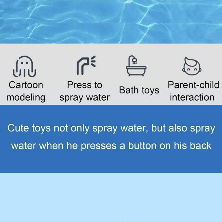 Fridja Cute Marine Life Sprinkler Extrusion Bath Toy Suitable For  3-4-year-old Boys 