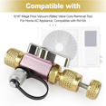 thumbnail image 2 of Vacuum-Rated Valve Core Removal Tool, 5/16inch Female Flare X 1/4inch Male Flare,Compatible with for R410A,1 x Vacuum-Rated Valve Core Removal Tool, 2 of 7