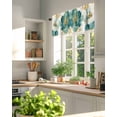 thumbnail image 6 of Watercolors Green Flowers Window Valance Curtain Abstract Floral Rod Pocket Short Curtain for Living Room, Bedroom & Kitchen Window Decor 54x18in, 6 of 8