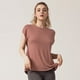 thumbnail image 5 of Ropa de yoga dividida para mujer, top deportivo de manga corta para correr, holgado e informal, top de fitness para mujer, 5 of 5