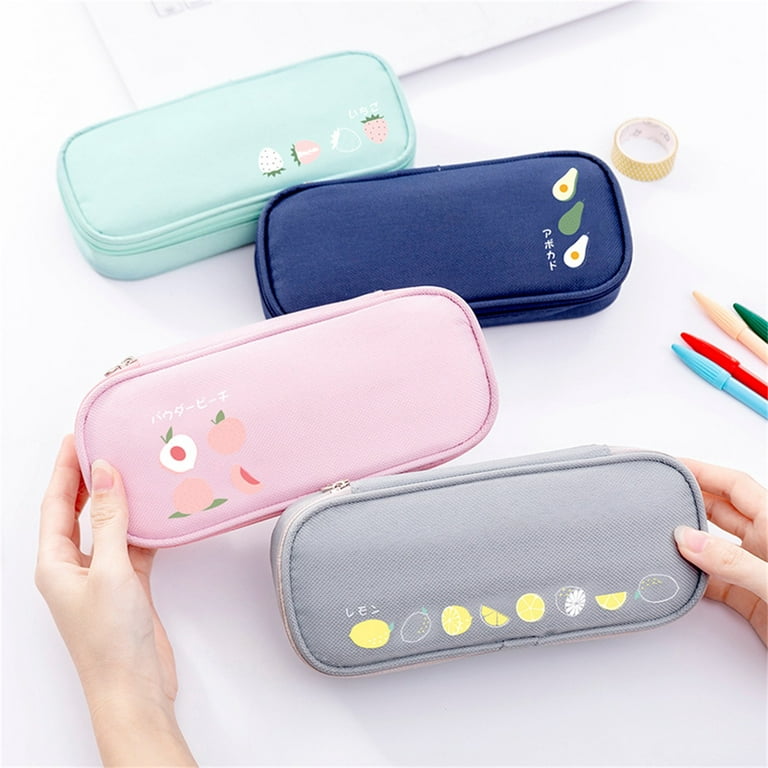 Cute Printed Pen Bag Oxford Cloth Large Capacity Pencil Case Stationery  Pouch