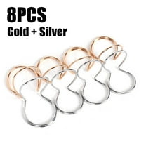 8Pcs Stainless Steel Finger Thumb Picks for Banjo Ukulele Guitar Pick Plectrums