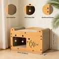 thumbnail image 6 of Durable Double-Layer Corrugated Cardboard Cat Scratcher with Cozy Bed - Sturdy Vertical Play Tower for Cats, All-Season Lounge with Integrated Play Balls, Easy to Scratch, Ideal for Indoor Use, 6 of 11