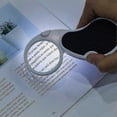 thumbnail image 3 of Lupa de bolsillo portátil con luz, mini lupa plegable iluminada para lectura, inspección, baja visión, lente abatible con tapa de batería (3 P, 3 of 5