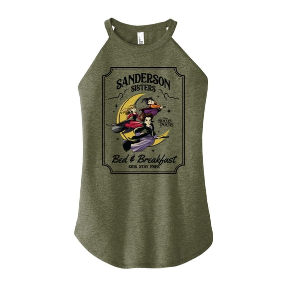 Hocus Pocus - Sanderson Bed Breakfast Sign - Juniors High Neck Tank Top