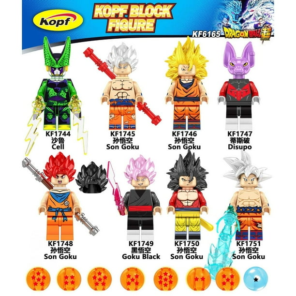 Minifiguras Lego Dragon Ball Z Super Saiyan Son Goku Vegeta Bloques De Construccion Juguetes Walmart en linea
