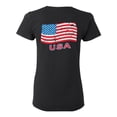 thumbnail image 1 of Awkward Styles USA Ladies Shirt Memorial Day Pro America Heart T shirt for Her Stripes and Stars American Flag Gifts Pro America Lovers T shirt for Women USA Flag Gifts USA Print on the Back Only, 1 of 4