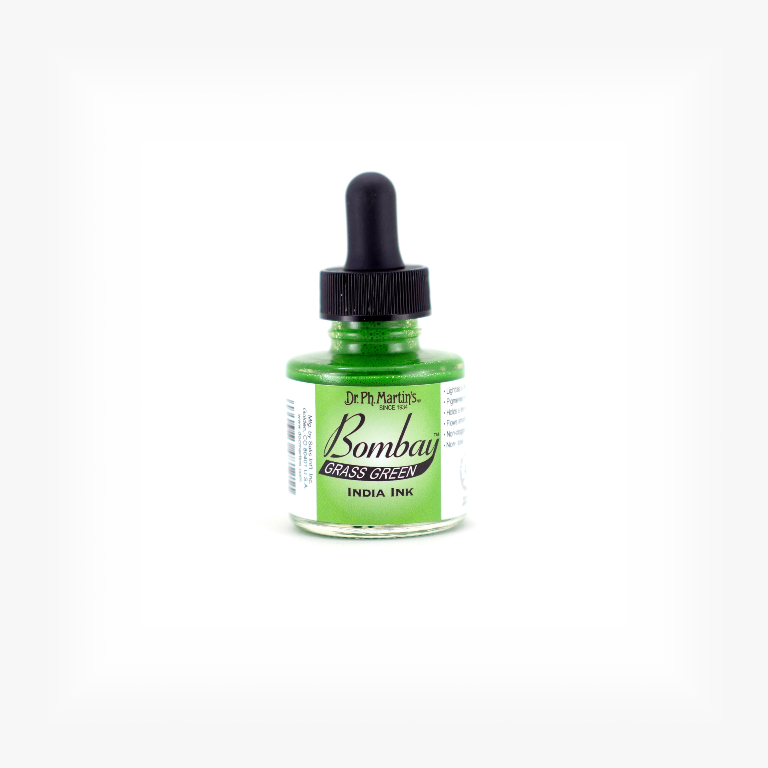 Dr. Ph. Martin's Bombay India Ink, 1.0 oz, Grass Green (12BY)