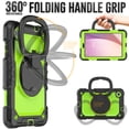 thumbnail image 3 of for Lenovo Tab M8 4th Gen Case 8 inch 2024/2023, 360 Rotating Shockproof Cover with Stand, Handle, Shoulder Strap, Lime Panel, 3 of 7