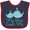 Navy and Red, variant on Inktastic My Oma Loves Me Fish Boys or Girls Baby Bib