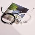 thumbnail image 3 of Par de pulseras con el signo del infinito de acero inoxidable, pulsera trenzada hecha a mano para parejas, tú y él, pareja para hombres y mujeres, hermanas, 3 of 5