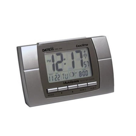 Radio Control LCD Clock -Alarm clock with calendar temperature , Moon phase,dual