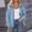 Sky Blue plus size zip up hoodie a1, variant on thefmos Women Plus Size Fall Winter Long Sleeve Zip Up Hoodie Jackets Collared Warm Solid Casual Outwear Coats with Pockets Fashion Coat, Gray 4XL