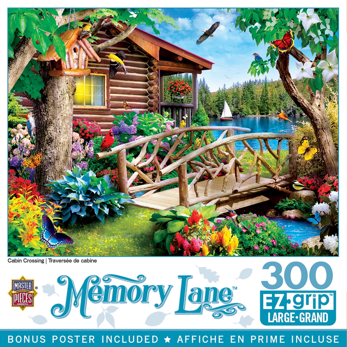 MasterPieces 300 Piece EZ Grip Jigsaw Puzzle - Cabin Crossing - 18'x24'