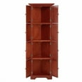 thumbnail image 5 of 4-Tier Corner Pantry Cabinet, 72" Tall Storage Cabinet with 8 Doors and Shelves, Farmhouse Kitchen Cabinet for Bathroom & Living Room, Space-Saving Cherry Finish, 5 of 8