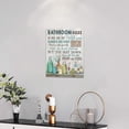 thumbnail image 3 of Bathroom Decor Wall Art, Bathroom Rules Wall Decor, Rustic Bathroom Canvas Prints Signs Modern Farmhouse Wall Decor Wood Background Bathroom Pictures Artwork Framed Bath Laundry Room Home Decorations, 3 of 6