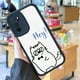 thumbnail image 2 of "Protege tu iPhone con estilo con una funda plateada de doble capa con un divertido diseño artístico", 2 of 4