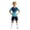 Sky Blue, variant on Baby Boy Outfits Kids Gradient Triangle Design Breathable Soccer Uniform 2 Piece Boys' Clothing Sets Red XXS