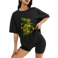 thumbnail image 2 of Women T Shirt Graphic Tee Summer Tops Half Sleeve Loose drop Shoulder Vintage Shirts Casual Shirt M, 2 of 5