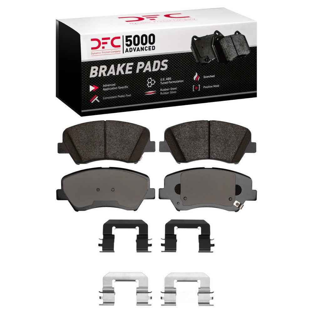 Dynamic Friction Company 1551-1543-02 DFC 5000 Advanced Brake Pads - Ceramic and Hardware Kit - OE