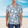 thumbnail image 2 of Balery winter Scarf beer Camisas hawaianas de manga corta para hombre, camisas playeras de corte holgado, camisas de vacaciones con botones,XX-Large, 2 of 7